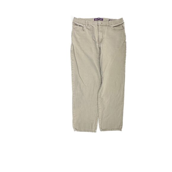 Gloria Vanderbilt Amanda Straight Leg Women' size 14P Tan Beige Denim Jeans - Picture 1 of 5